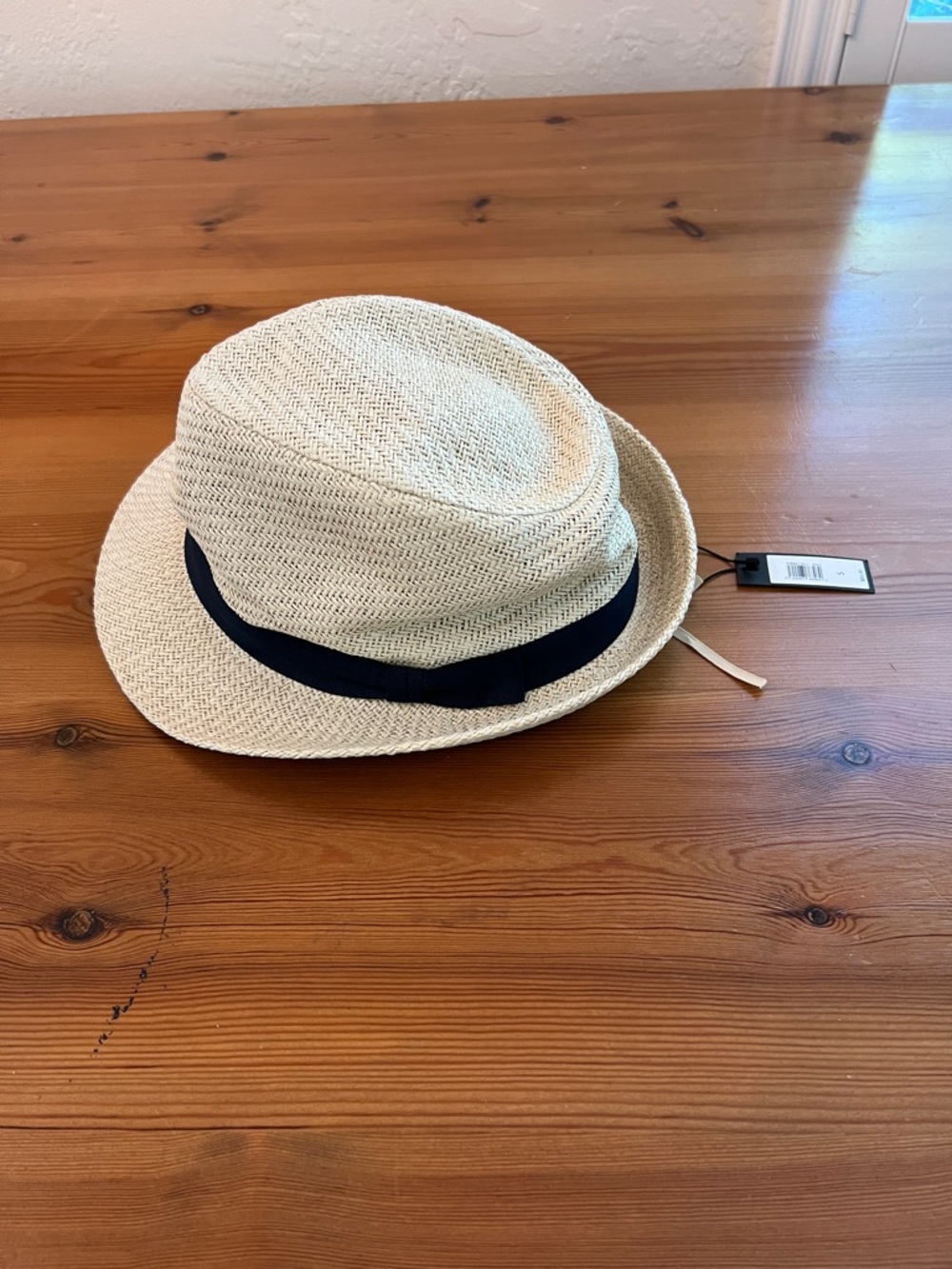 Men's Cream Straw Trilby with Black Band - Timeless Summer Hat